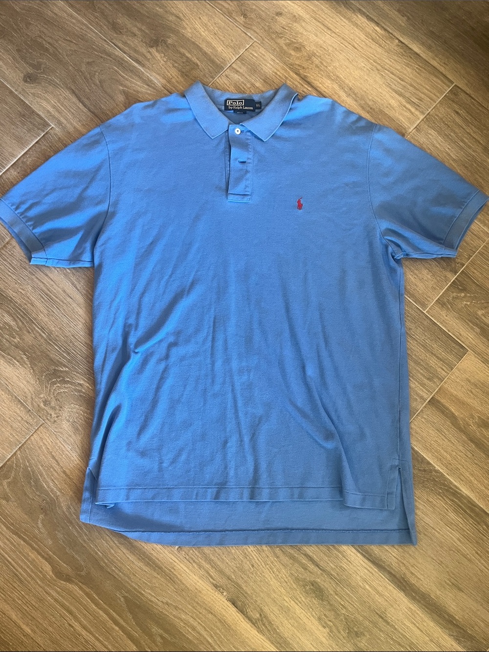 Polo by Ralph Lauren Light Blue Short Sleeve Polo with Red Pony